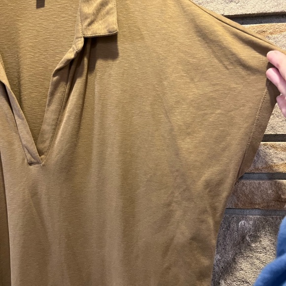 Banana Republic Johnny Collar Dress XL in Whiskey Brown - Picture 7 of 11